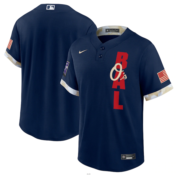 Men's Baltimore Orioles Blank 2021 Navy All-Star Cool Base Stitched MLB Jersey Men's Baltimore Orioles Blank 2021 Navy All-Star Cool Base Stitched MLB Jersey